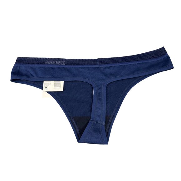 Jockey Women's Size Medium 6 Panty Thong Smooth And Shine Blue New With Tags - Picture 2 of 10